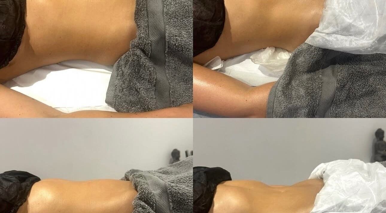 Relaxing massage at Detox and Drain, Radcliffe, England, GB showing a serene spa treatment setting.