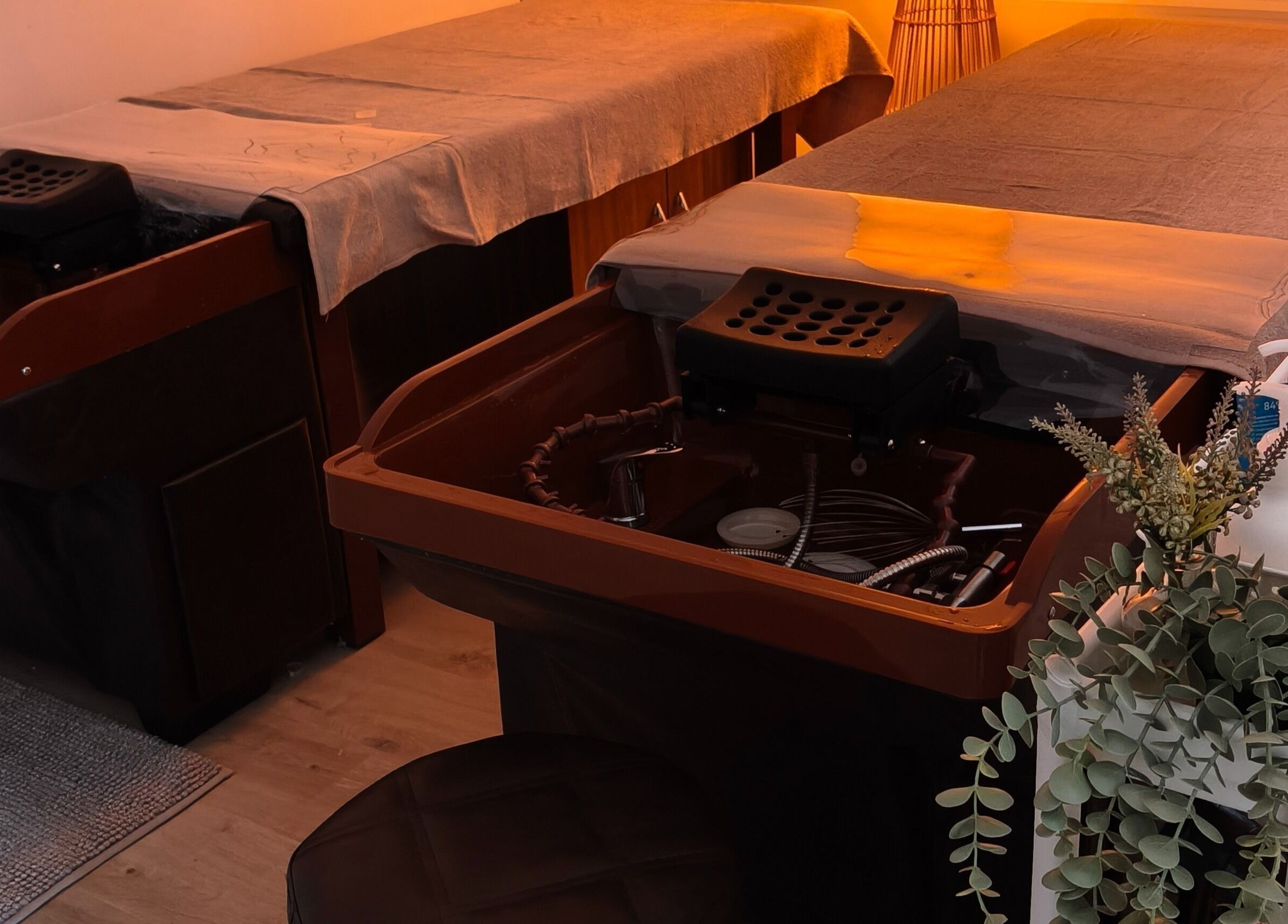 Relaxing massage beds at Zenith Spa, Regents Park, New South Wales, AU, set for ultimate comfort.