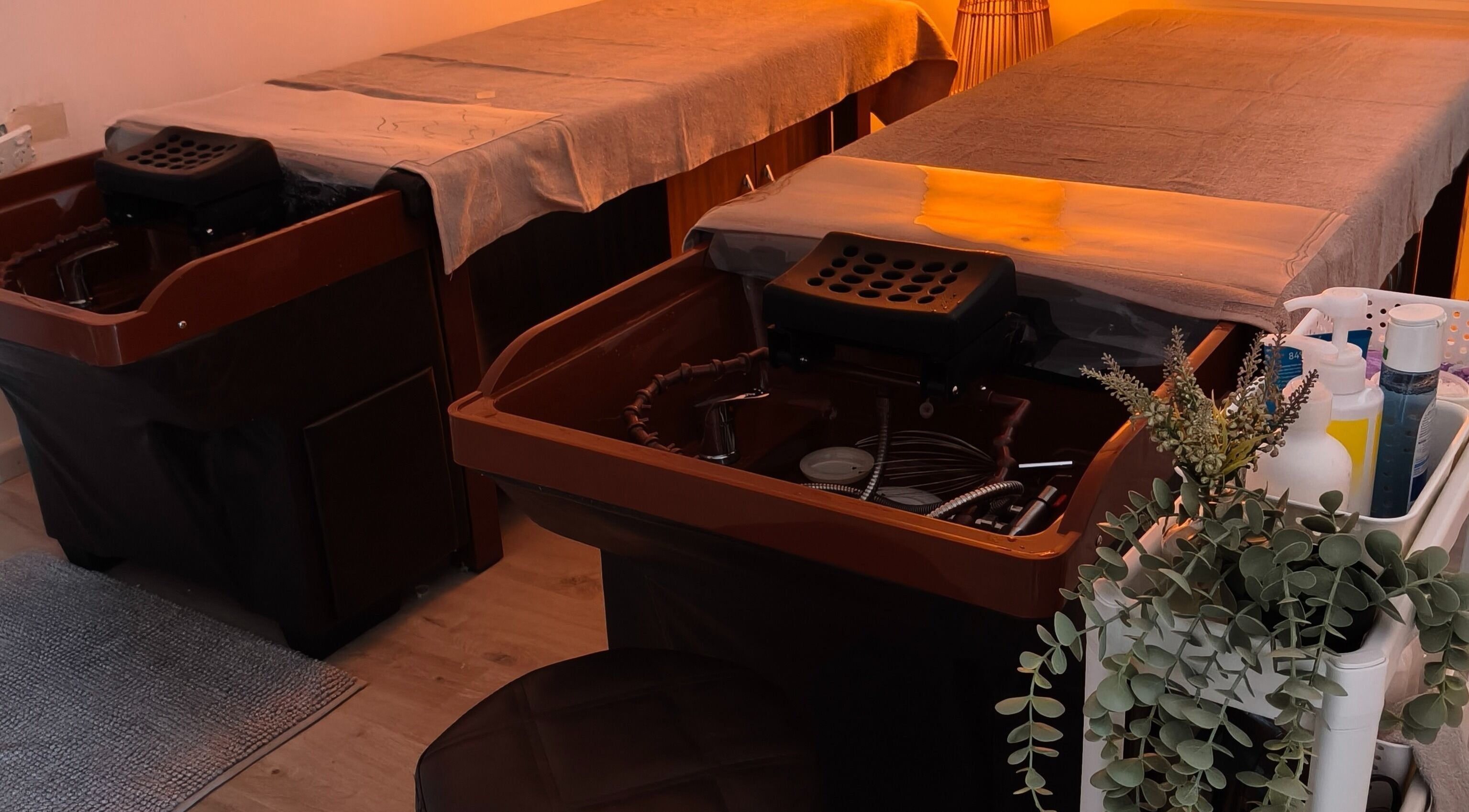 Relaxing massage beds at Zenith Spa, Regents Park, New South Wales, AU, set for ultimate comfort.