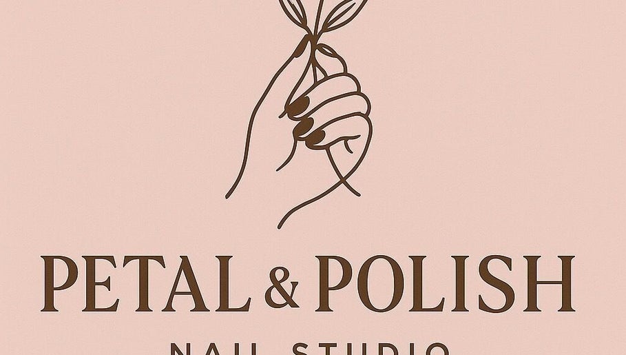 Petal&polish logo featuring hand with nail art, Jimboomba, Queensland, AU.