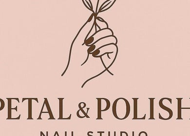 Petal&polish logo featuring hand with nail art, Jimboomba, Queensland, AU.