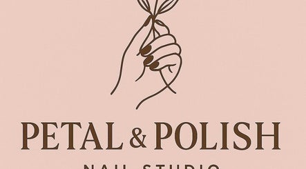 Petal&polish logo featuring hand with nail art, Jimboomba, Queensland, AU.