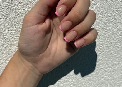 Neat pink French manicure from Petal&polish, Jimboomba, Queensland, AU.