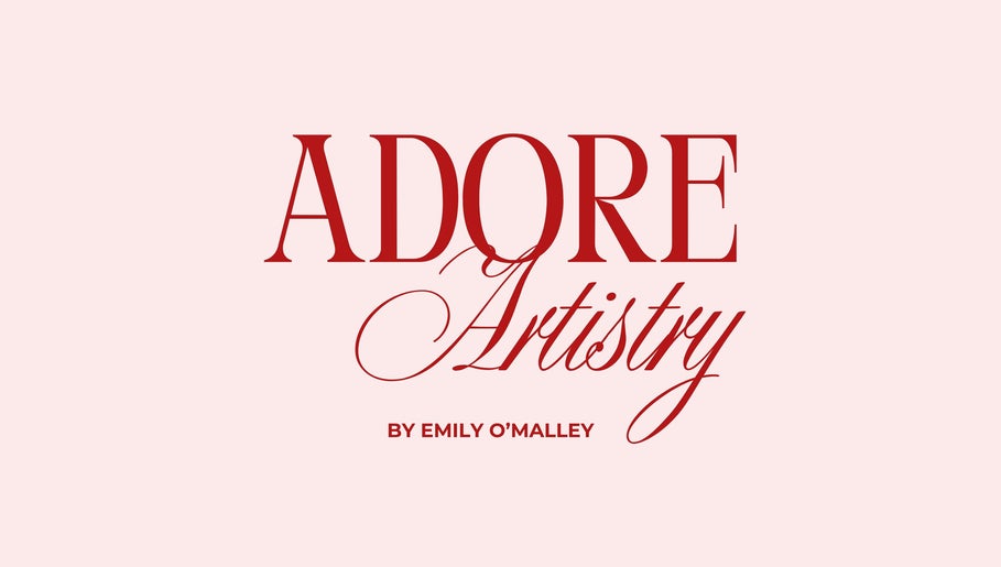 Adore Artistry logo with elegant script in Mandurah, WA, AU.
