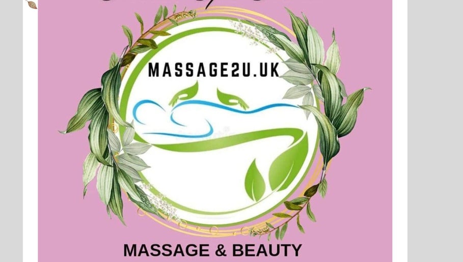 Massage2u.uk *Ladies Only* logo adorned with green leaves, Lawford, England, GB.