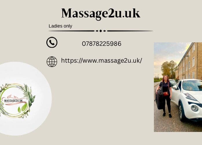 Massage2u.uk Ladies Only service in Lawford, England, GB with contact details and car image.