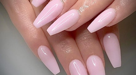 Elegant pink acrylic nails at Harmony Nail & Beauty Studio East Point shopping Centre, Boksburg, Gauteng, ZA.