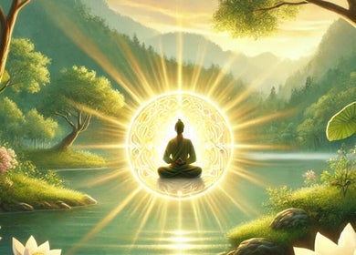 Meditative scene with glowing aura at Heart Center, Harrogate, England, GB. Perfect for tranquility seekers.