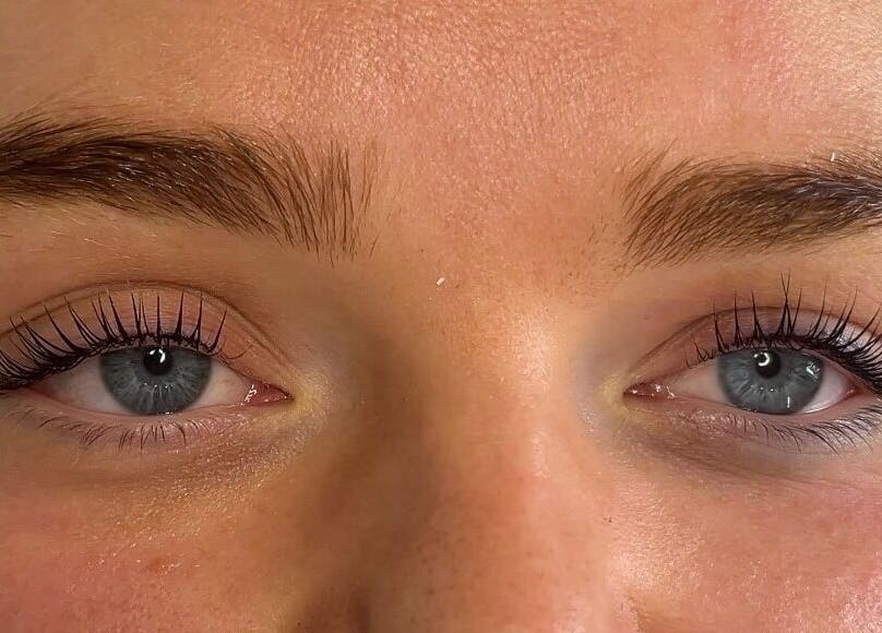 Close-up of styled lashes at The Beauty Studio by Dawn Christina in Kilcullen, County Kildare, IE.