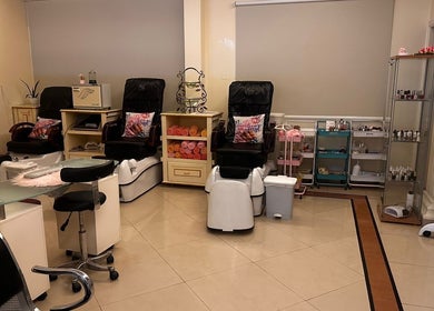 Spa chairs and nail service area at Ivari Beauty Centre, Ras Al-khaimah, Ras Al Khaimah, AE.