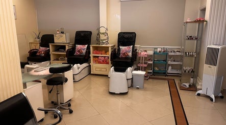 Spa chairs and nail service area at Ivari Beauty Centre, Ras Al-khaimah, Ras Al Khaimah, AE.