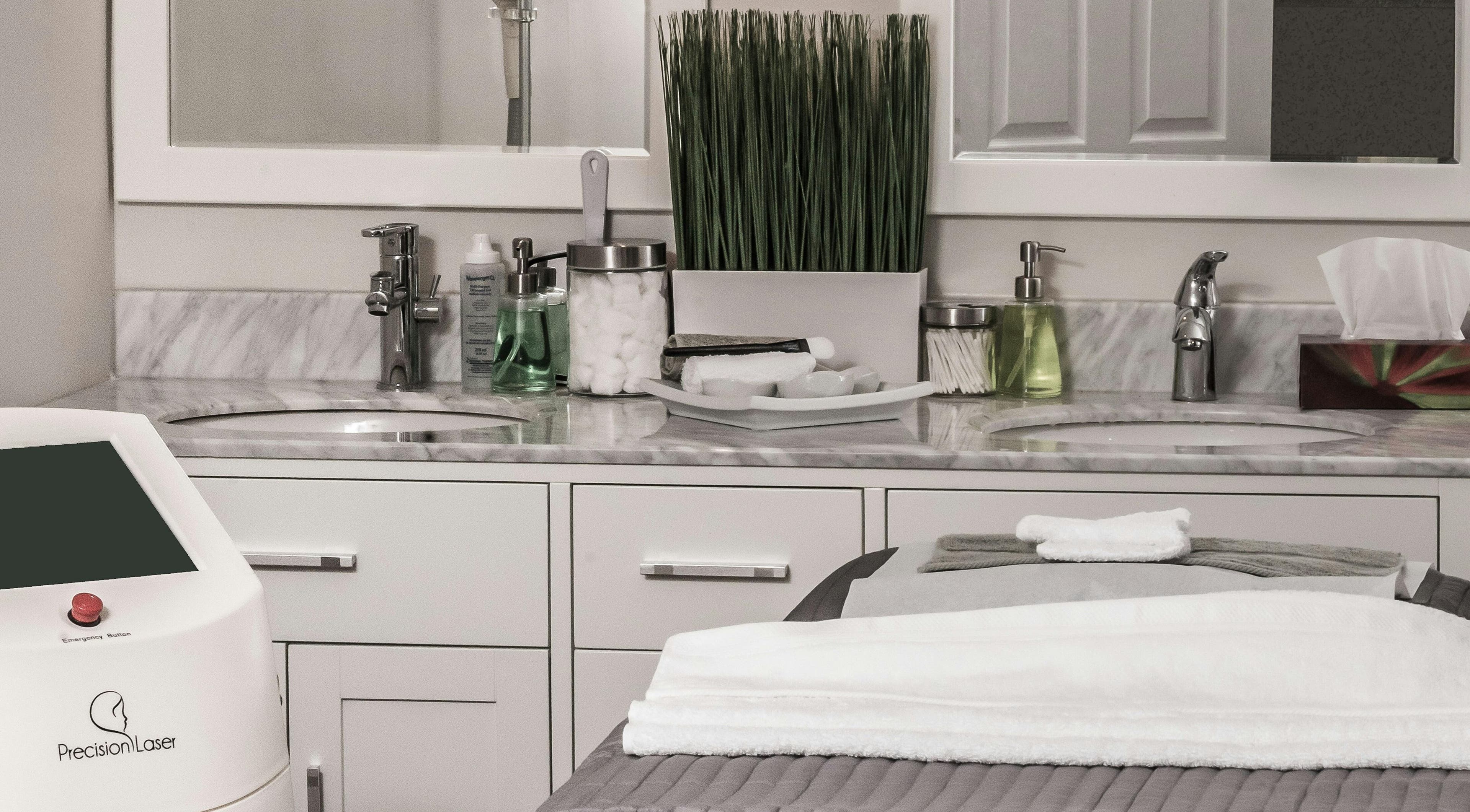 Luxurious treatment room at Soul Pretty Aesthetics in Gilbert, Arizona, US. Features modern equipment and amenities.