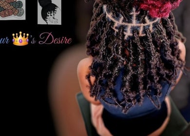 Intricate crochet hairstyle at Namis crochet Your 👑desires, Portsmouth, Saint John Parish, DM.