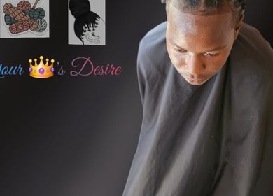 Intricate crochet hairstyle at Namis crochet Your 👑desires in Portsmouth, Saint John Parish, DM.