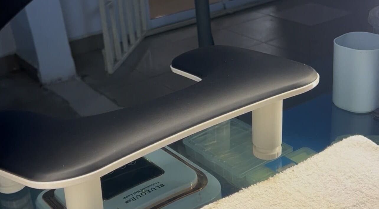 Modern nail station at The Nailtique, Lagos, Lagos, NG designed for comfort and style during manicures.