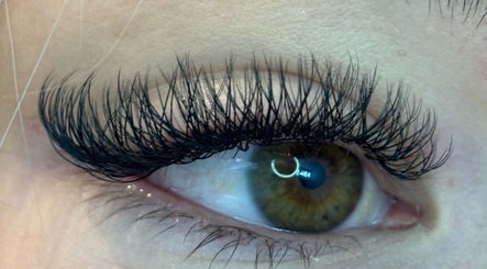 Close-up of elegant eyelash extensions at Be Blinkin Beautiful, Bristol, England, GB.