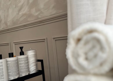Skin Luse skincare essentials on display at Hazel Grove, England, GB.