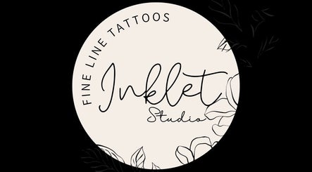 Logo of Inklet Studio, showcasing fine line tattoos in Dunmow, England, GB with floral accents.