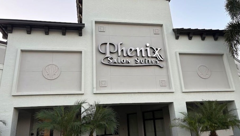 Entrance of Two Chairs Salon in Boca Raton, Florida, US with modern exterior design.