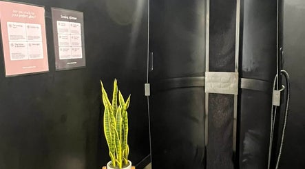 Modern tanning room at Body Bloom Adelaide in Findon, South Australia, AU, featuring decor and equipment.