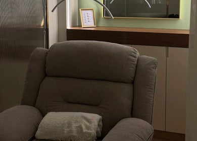 Comfortable chair in serene setting at Elixira Ladies Beauty Lounge, Abu Dhabi, Abu Dhabi, AE.