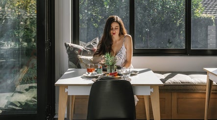 Relaxing brunch setting at Stellenbosch Wellness Salon, Stellenbosch, Western Cape, ZA.