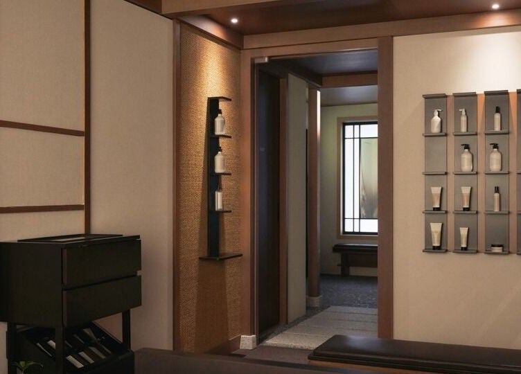 Chahong Room Myeongdong's serene interior in 서울특별시, 서울특별시, KR with stylish decor and product display.