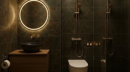 Luxurious bathroom at Massage with a Twist, Marrickville, New South Wales, AU, featuring a sleek design.