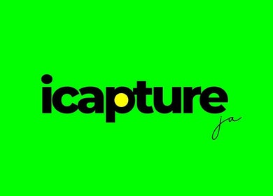icaptureja logo on vibrant green background, Reading, St. James Parish, JM.