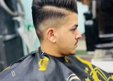 Customer with styled fade haircut at Smart Cut Barber, Kuala Lumpur, Wilayah Persekutuan Kuala Lumpur, MY.