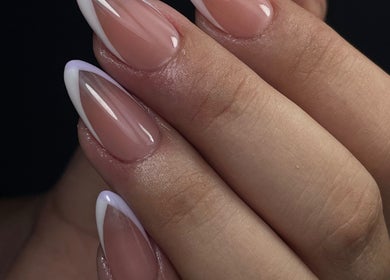 Beautiful French manicure at Renacer Nail Studio, Panamá, Provincia De Panamá, PA offering sophisticated nail art.