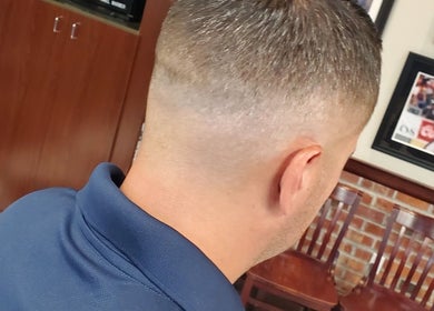 Clean fade haircut at Men's Grooming Lounge By Mel in Mission Viejo, California, US.