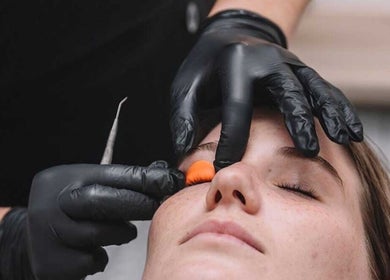 Professional lash service at Lash & Brow Haven, Brisbane, Queensland, AU, showcasing expert beauty techniques.