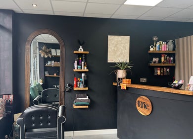 Efie Beauty & Aesthetics reception and styling area in Cannock, England, GB with modern decor.