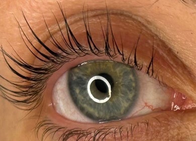 Close-up of an eye showcasing lashes at Lvl by Gem, located in Bristol, England, GB.