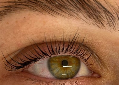 Close-up of an eye with long lashes at Lvl by Gem, Bristol, England, GB.