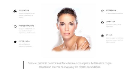 Modelo en AY BIOSTHETICA, Santander, Cantabria, ES destacando innovación en tratamientos de belleza.