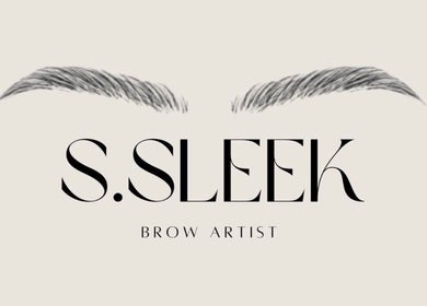 S.Sleek logo with elegant brows, located in Bolton, England, GB, specializing in brow artistry.