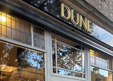 Classic exterior of Mia's Beauty Room, Poole, England, GB, featuring large windows and exquisite details.