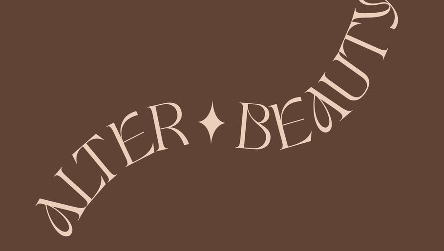 Alter Beauty logo over a brown background in Harristown, Queensland, AU.