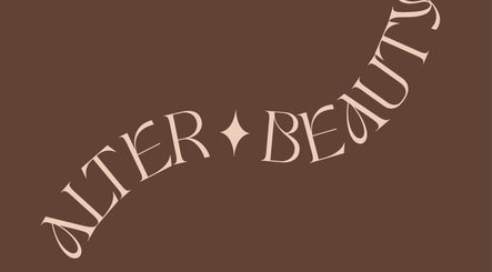 Alter Beauty logo over a brown background in Harristown, Queensland, AU.