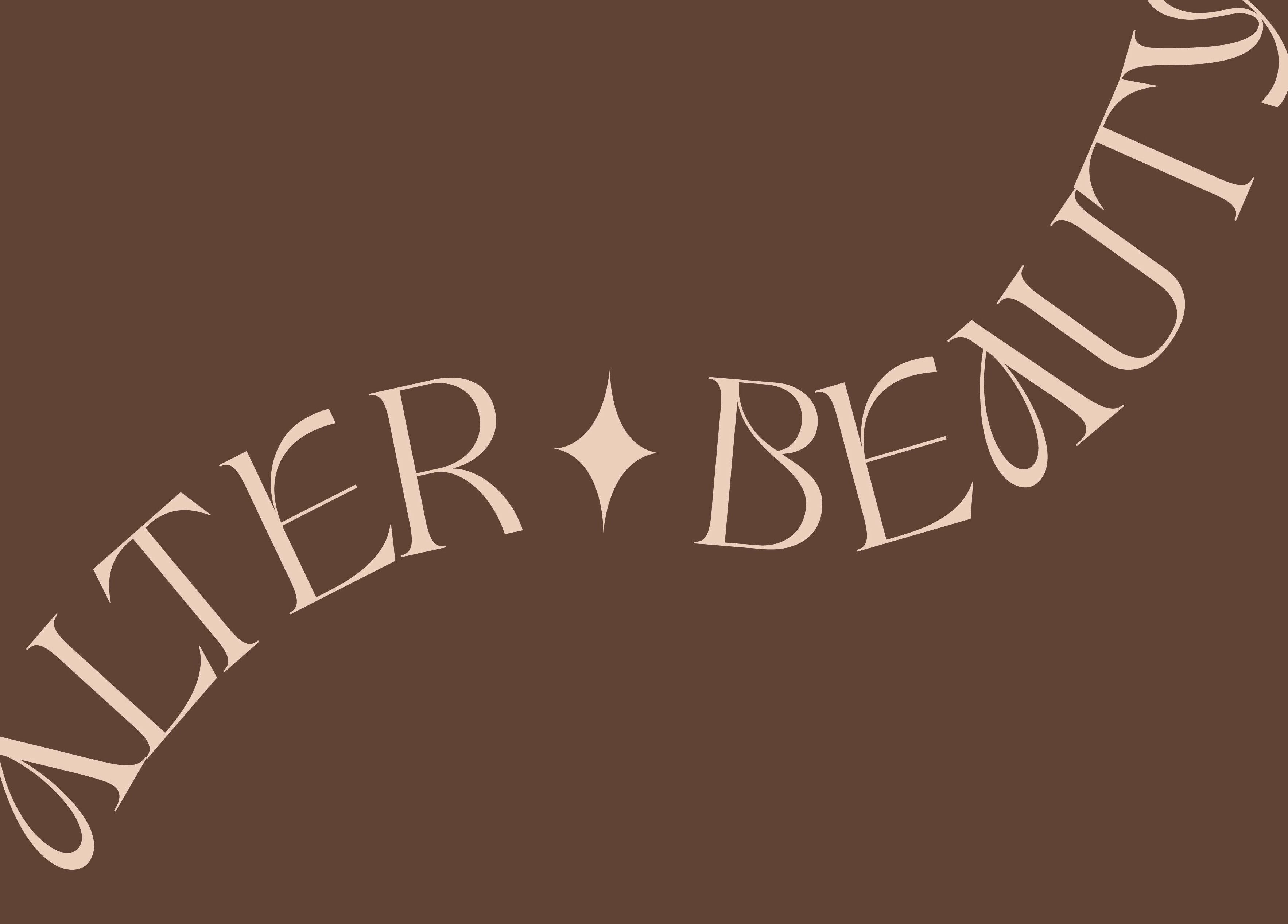 Elegant logo design of Alter Beauty in Harristown, Queensland, AU showcasing unique lettering.