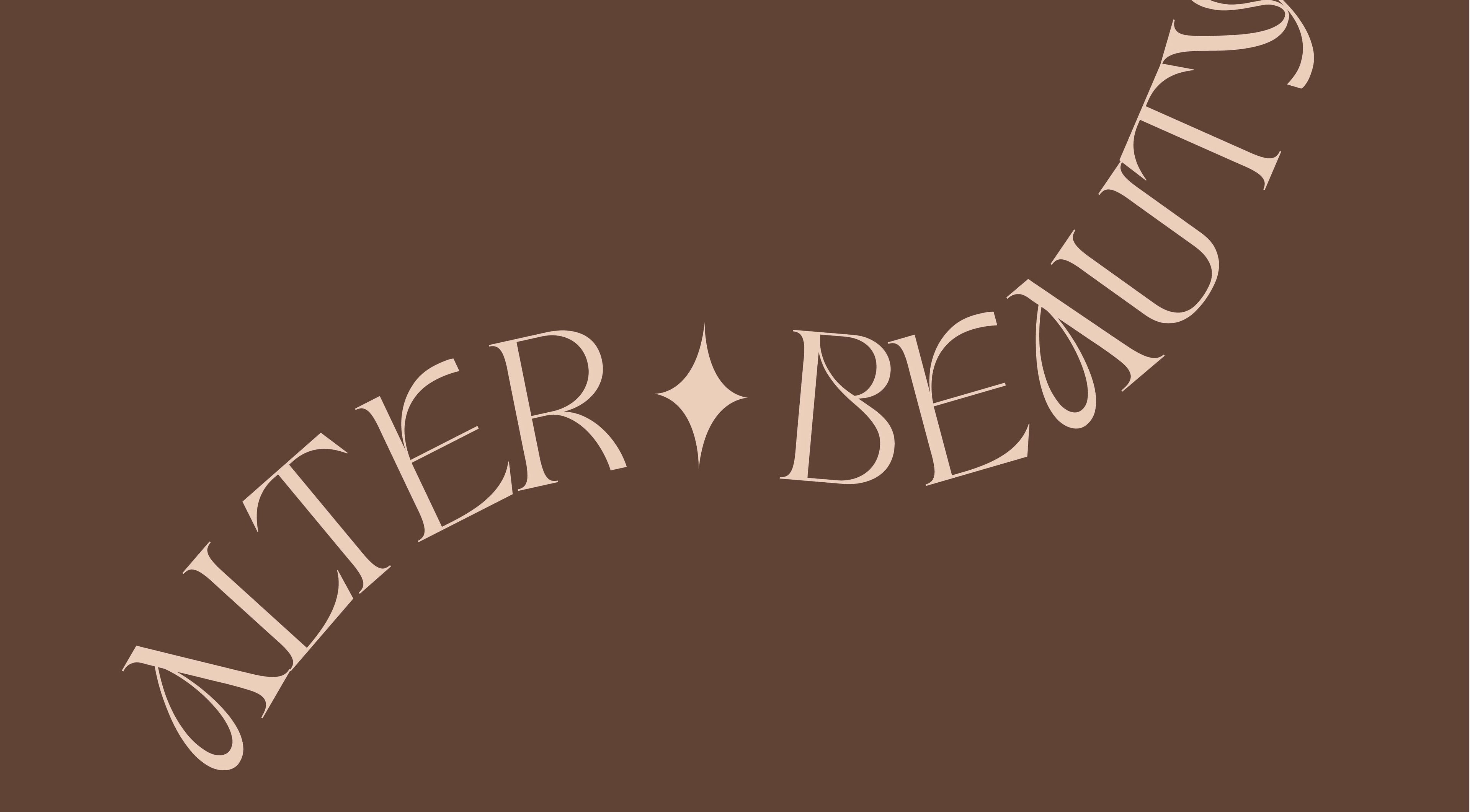 Elegant logo design of Alter Beauty in Harristown, Queensland, AU showcasing unique lettering.
