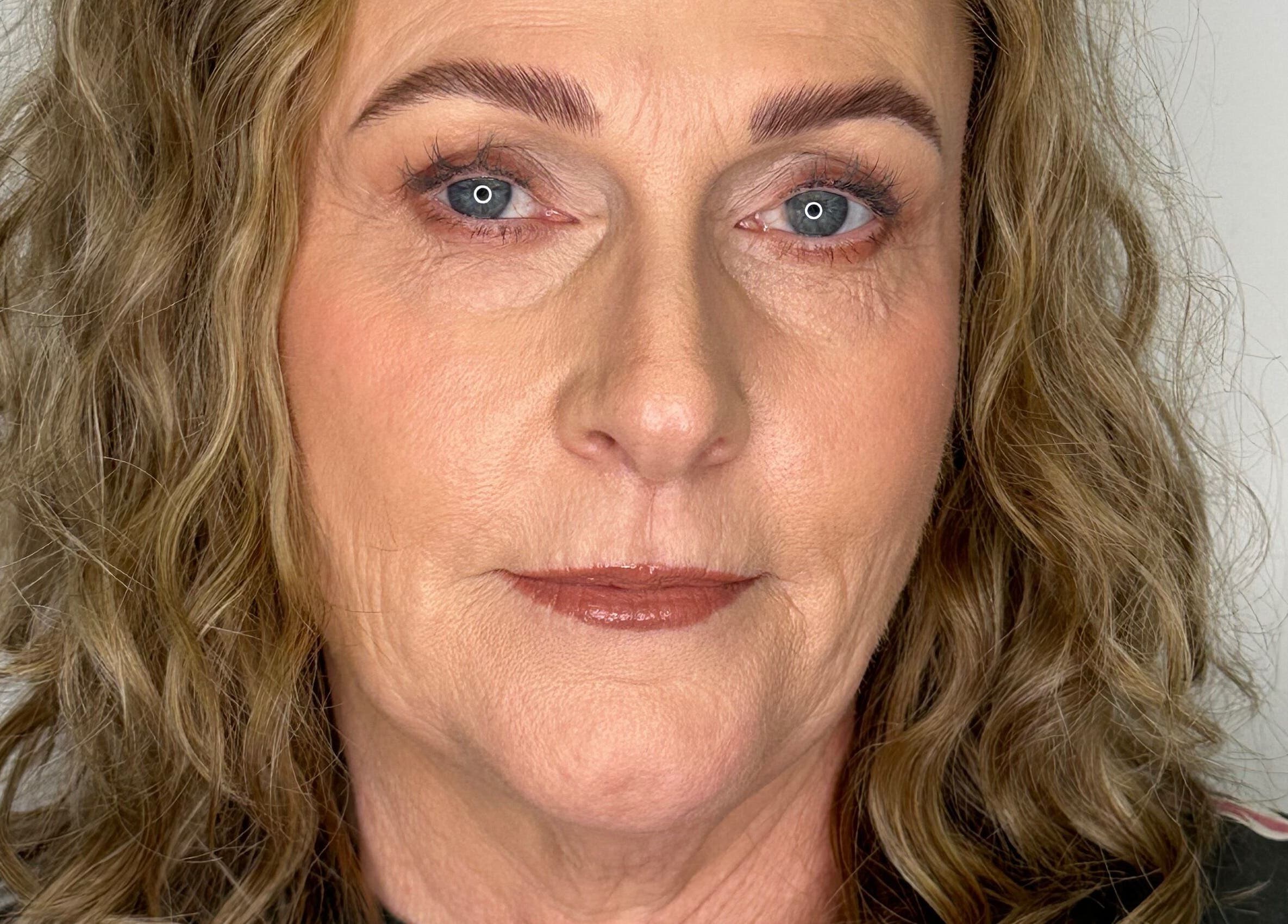 Close-up of a woman's face showcasing professional makeup at Alter Beauty, Harristown Queensland AU.