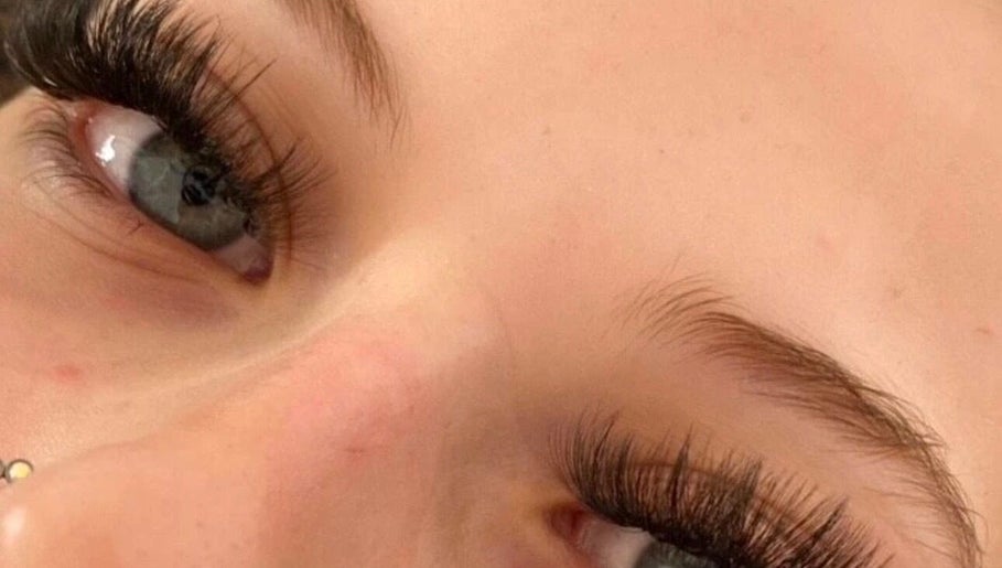 Close-up of voluminous lash extensions at Lashed by Ets, Kingston, Ontario, CA.