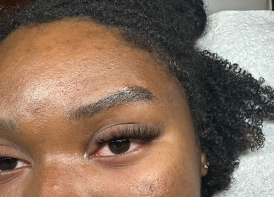 Close-up of elegant lash extensions by Lashed by Ets in Kingston, Ontario, CA.