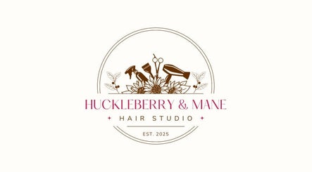 Huckleberry and Mane logo featuring salon tools in Rogersville, Missouri, US.