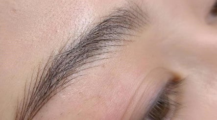 Close-up of perfectly shaped eyebrows at Maison Formé, Morley, Western Australia, AU.