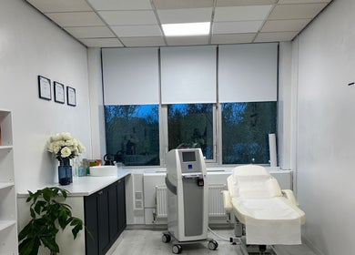 Modern treatment room at The Laser Studio EK, East Kilbride, College Milton South, Scotland, GB.