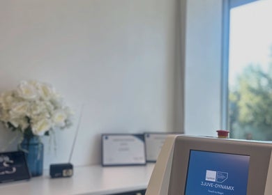 Elegant interior at The Laser Studio EK, showcasing modern equipment in East Kilbride, College Milton South, Scotland, GB.